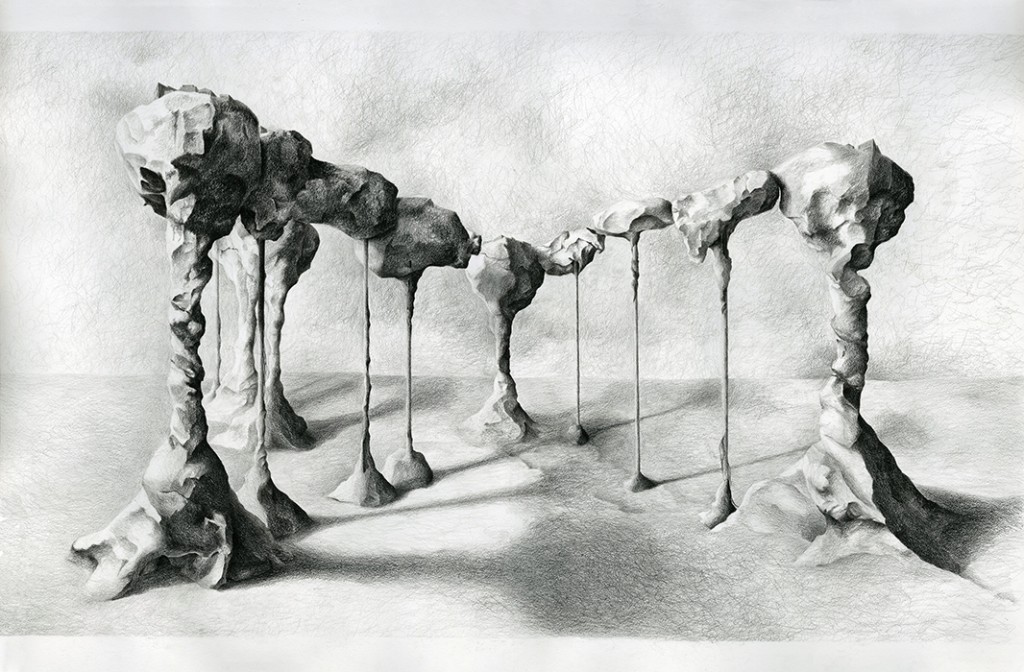 eleanor-bedlow-drawing-Column-pencil-on-paper