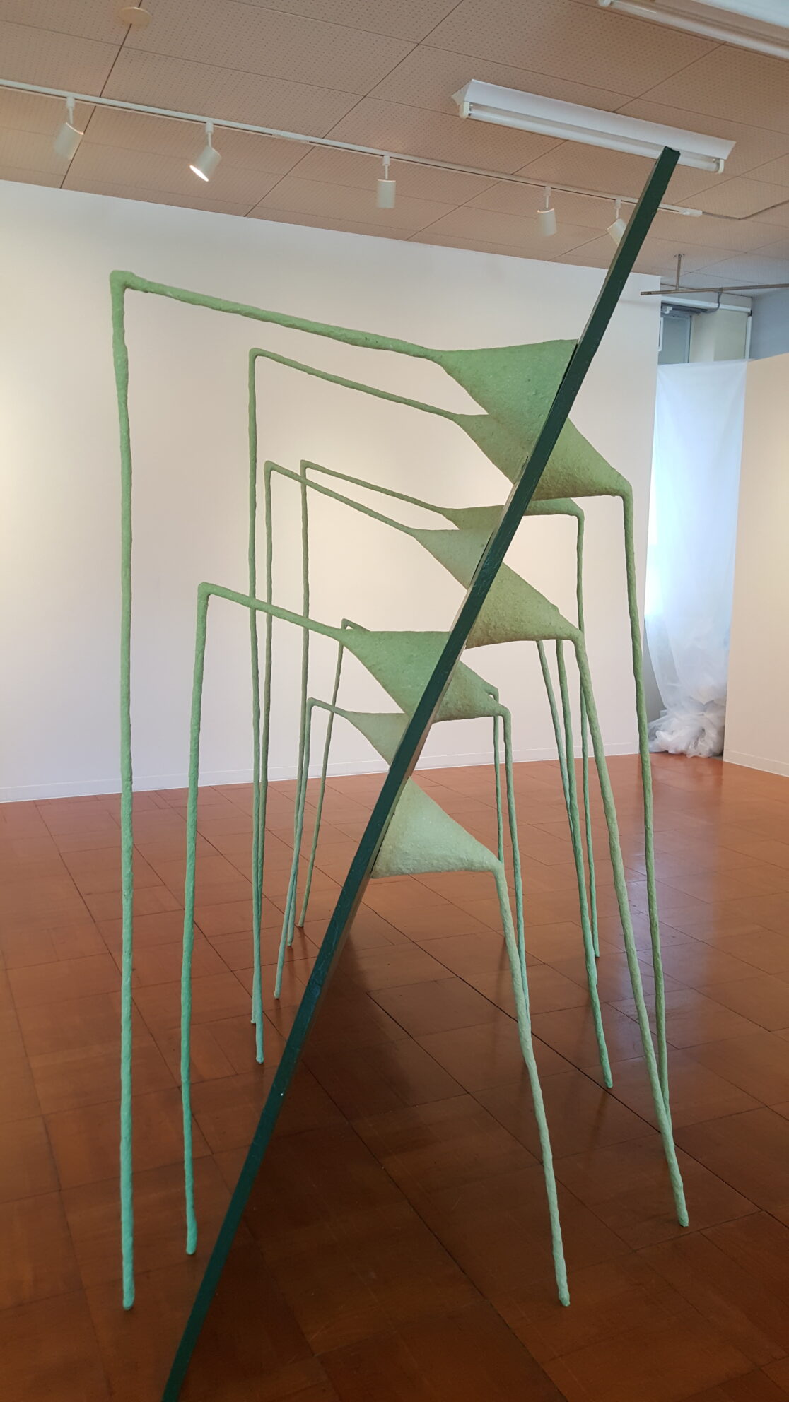 Eleanor Bedlow, Sculpture, Installation, cardboard paper pulp, Kagawa, Japan