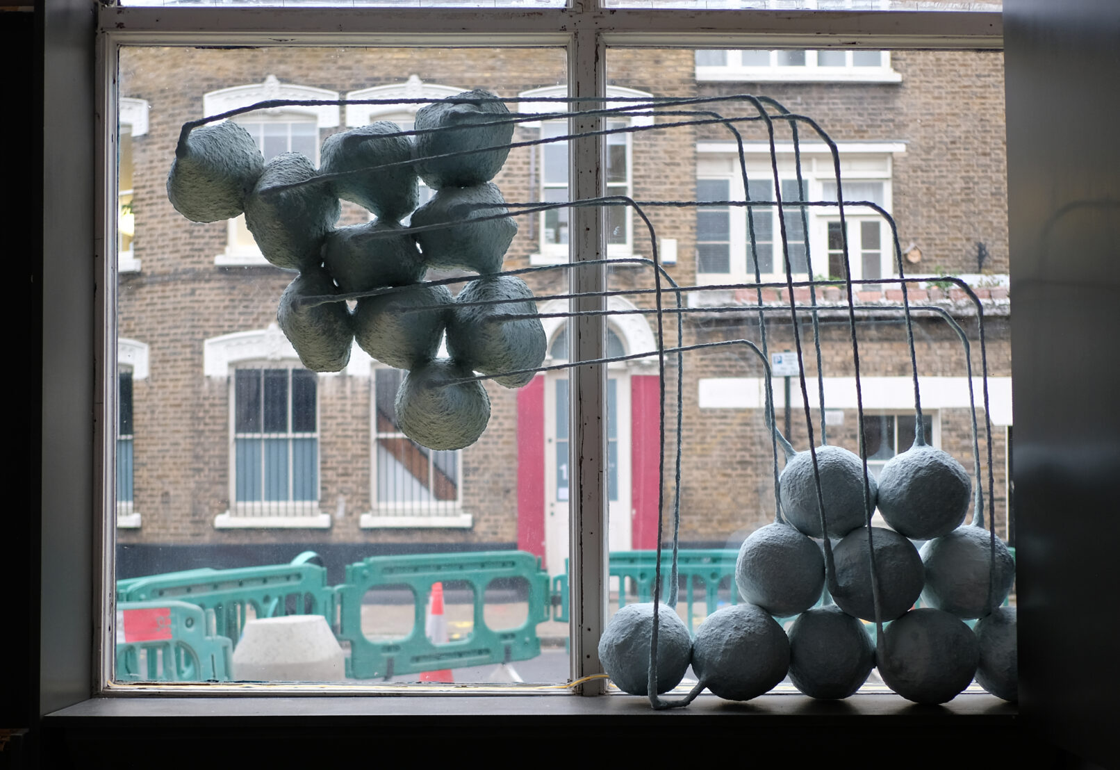 Elbows, paper pulps, acrylic, dye, plaster, metal, 160 x 120 x 23cm, 2025