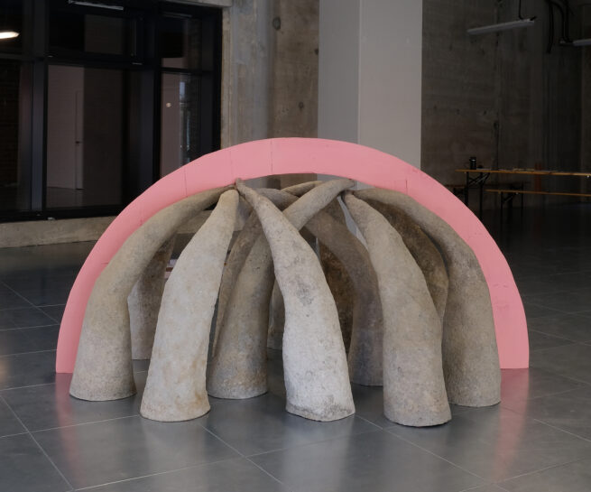 Eleanor Bedlow, Racer Paper, wire, string cardboard and acrylic 230 x 160 x 115 cm