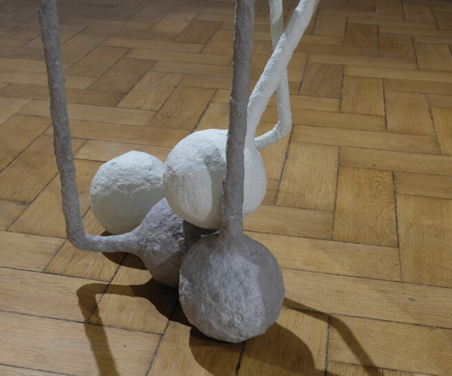 Eleanor Bedlow, Sculpture close up, paper pulp, at Wrexham